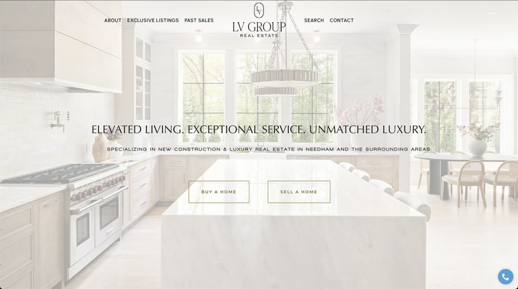 Squarespace website LV Group Real Estate