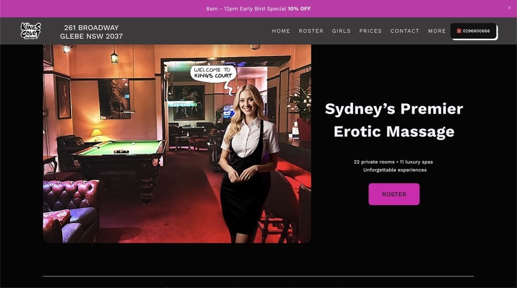 Squarespace website Kings Court