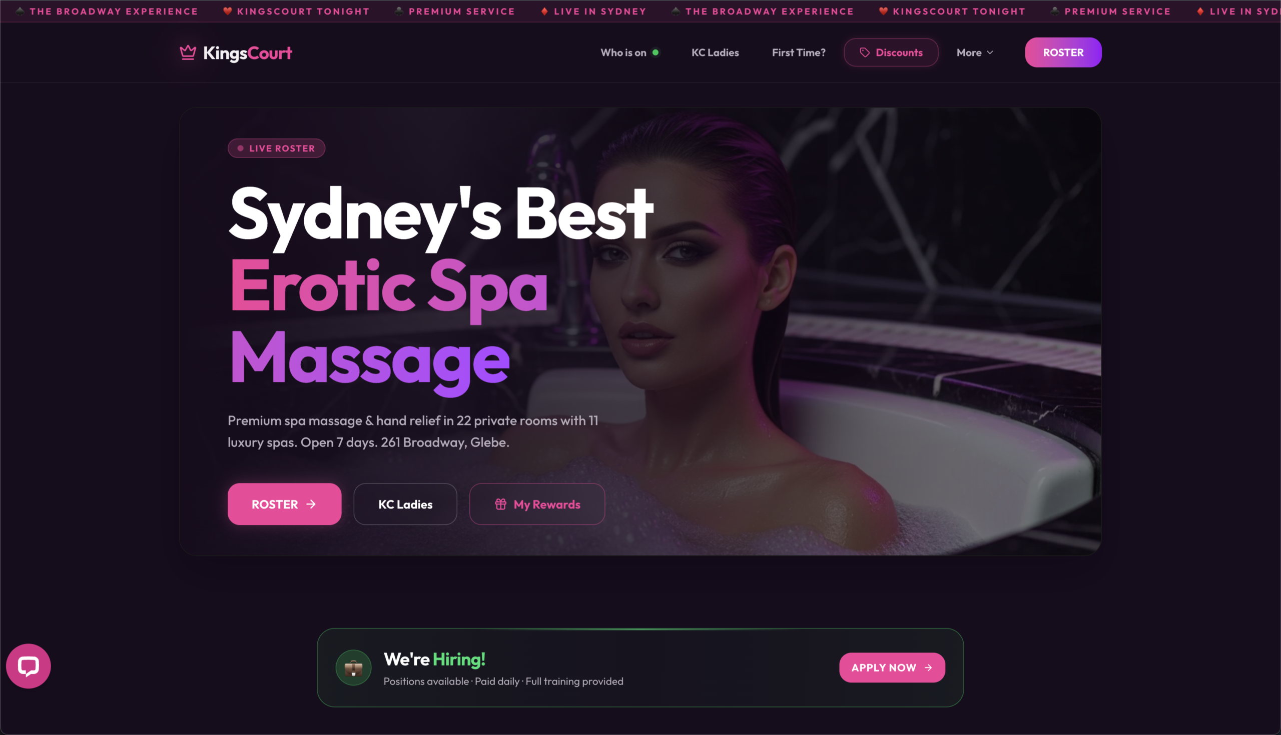 Squarespace website Kings Court