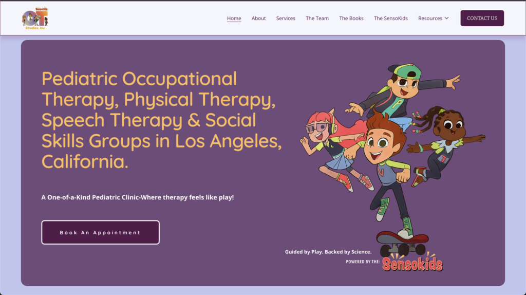 Squarespace website for Pediatric Therapy