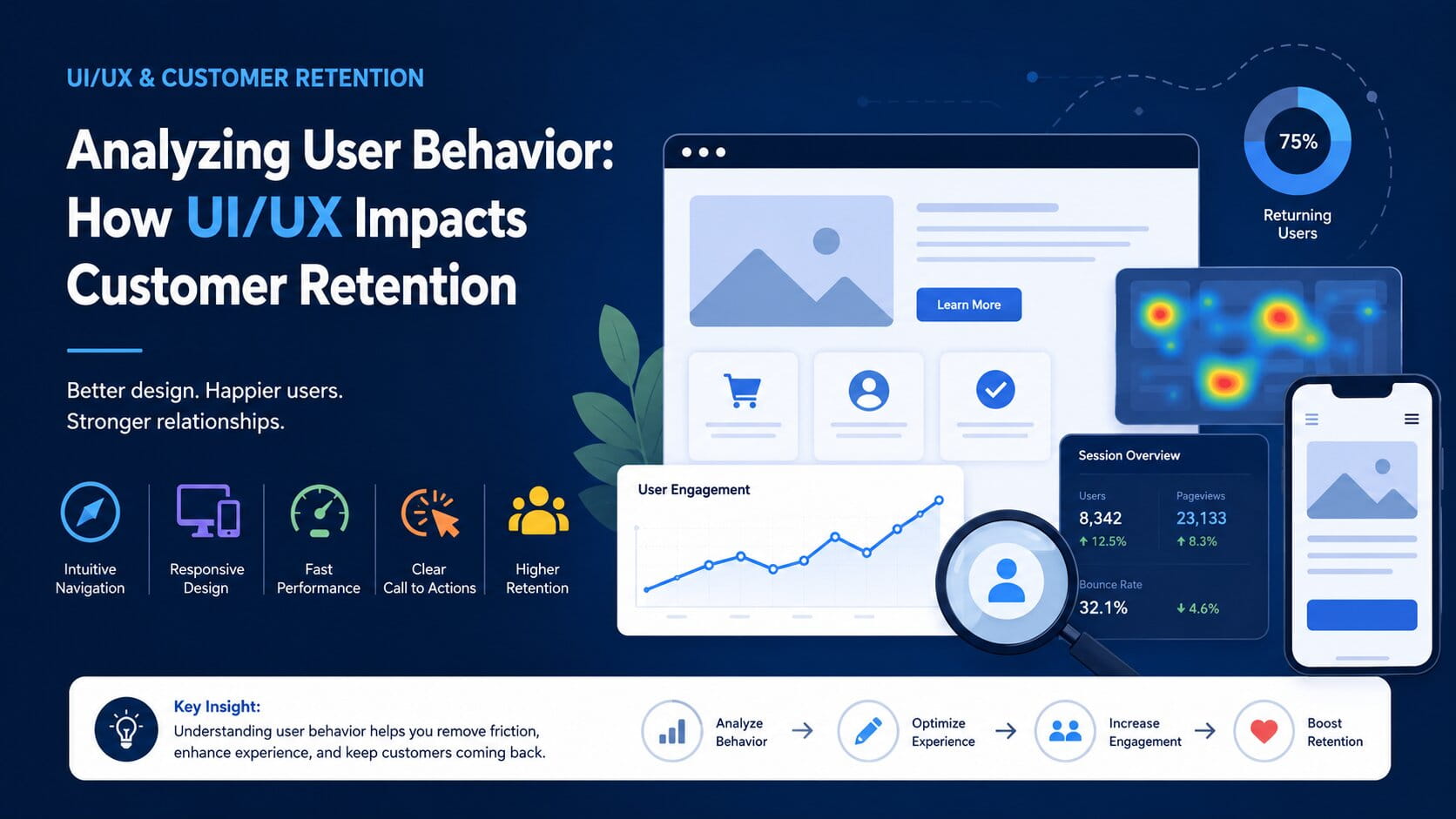 Analyzing User Behavior: How UI/UX Impacts Customer Retention