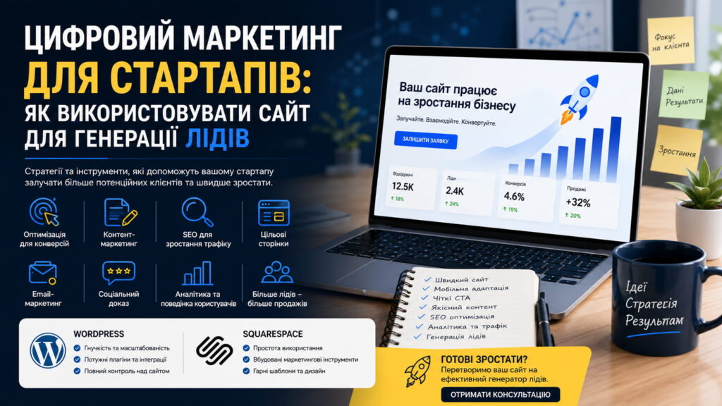Цифровий маркетинг для стартапів: як перетворити сайт на ефективний інструмент генерації лідів