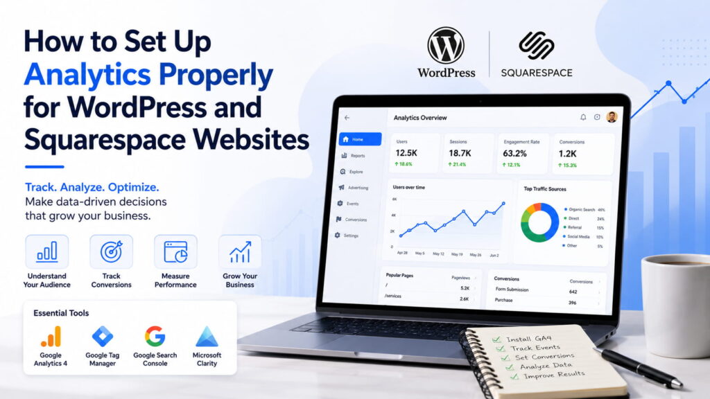 How to Set Up Website Analytics on WordPress and Squarespace